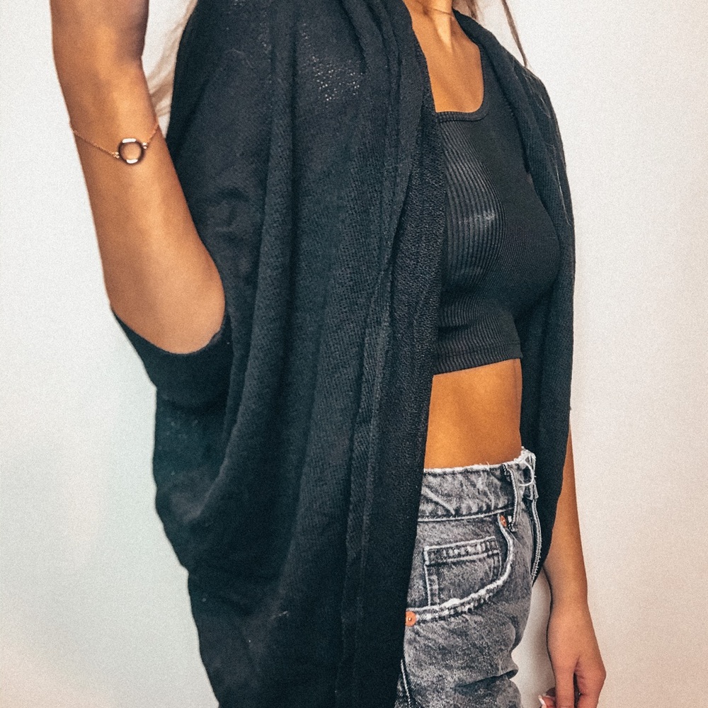 Black cardigan